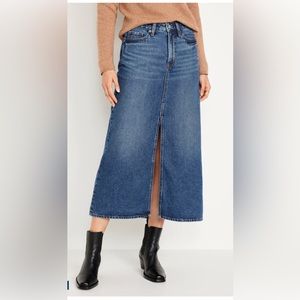 Denim Midi Skirt